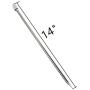 HuanX35 Knitting Needle Set Stainless Steel Hollow Single Pointed Sweater Staight Needle Kit in Different Sizes(11pirs,22pcs,14 inches Length)
