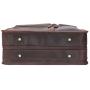 Texbo Mens Solid Full Grain Cowhide Leather Large 17 Inch Laptop Briefcase Messenger Bag Tote with YKK Metal Zippers