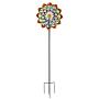 3D Kinetic Wind Spinners with Stable Stake Metal Garden Spinner with Reflective Painting Unique Lawn Ornament Wind Mill for Outdoor Yard Lawn Garden Decorations