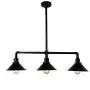 UNITARY Brand Black Antique Rustic Metal Shade Hanging Ceiling Pendant Light Max. 120W with 3 Lights Painted Finish UNITARY Brand Black Antique Rustic Metal Shade Hanging Ceiling Pendant Light Max. 120W with 3 Lights Painted Finish