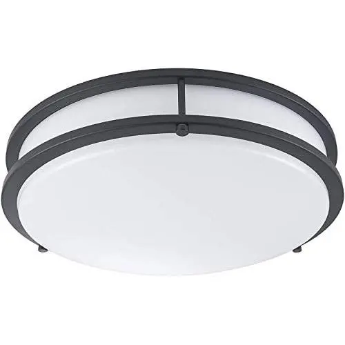 LB72124 LED Flush Mount Ceiling Light, 16-Inch, Oil Rubbed Bronze, 23W (180W Equivalent) 1610 Lumens 3000K Warm White, ETL & DLC Listed, Energy Star, Dimmable