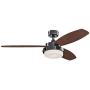 Westinghouse Lighting 7205300 Alloy 52-inch Gun Metal Indoor Ceiling Fan, LED Light Kit with Opal Frosted Glass, 52 Inch