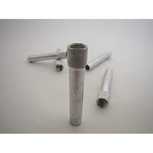 (5 Pack) Standard Metal Threaded Downstems - 2 1/2'' for use with Deacon Smith Nickel and Brass Bowls