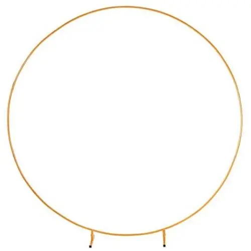 LANGXUN Φ8.5ft (2.6m) Large Size Golden Metal Round Balloon Arch kit Decoration, for Birthday Decoration, Wedding Decoration and Photo Background Decoration LANGXUN Φ8.5ft (2.6m) Large Size Golden Metal Round Balloon Arch kit Decoration, for Birthday Decoration, Wedding Decoration and Photo Background Decoration