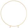 LANGXUN Φ8.5ft (2.6m) Large Size Golden Metal Round Balloon Arch kit Decoration, for Birthday Decoration, Wedding Decoration and Photo Background Decoration