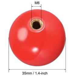 uxcell Joystick Ball Top Handle Rocker Round Head Arcade Fighting Game DIY Parts Replacement Red 2Pcs