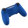 eXtremeRate Soft Touch Blue Back Housing Case Cover Bottom Shell, Game Improvement Replacement Parts for Playstation 4 PS4 Slim Pro Controller JDM-040, JDM-050 and JDM-055