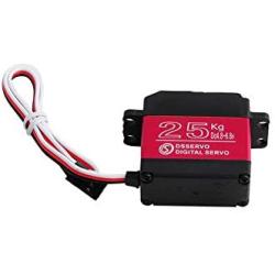 25kg Metal Gear high Torque Waterproof Digital servo DS3225 Update High Torque RC servo with 25T Servo Horn for RC Robotic Arm Model DIY Baja Car 1/10 Scale Crawler Truck 270 Degree