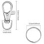 60pcs Key Chain Clip Hooks Swivel Clasps Lanyard Snap Hooks with Split Key Rings