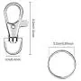 60pcs Key Chain Clip Hooks Swivel Clasps Lanyard Snap Hooks with Split Key Rings