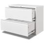 Bonnlo Lateral File Cabinet Lockable with 2 Drawers, White