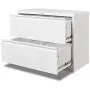 Bonnlo Lateral File Cabinet Lockable with 2 Drawers, White Bonnlo Lateral File Cabinet Lockable with 2 Drawers, White