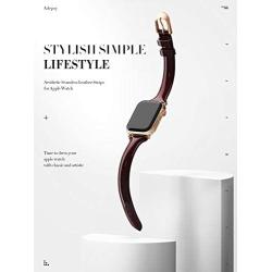 Adepoy Compatible for Apple Watch Bands 38mm 40mm, Non-Fade Slim Genuine Patent Leather Wristband for Women Apple iWatch Series Se/6/5/4/3/2/1, Burgundy