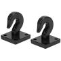 keenso 2PCS Metal Trailer Hook Parts Fit for SCX10 90046 Trx4 D90 1/10 RC Climbing Car Accessory( Black)