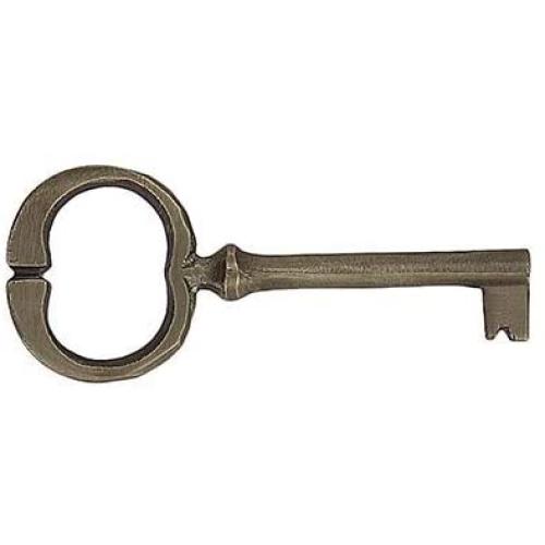 Skeleton Key, Antique Finish Classic Brass Metal, Mortise Locks and Rim Architectural Barrel Lock Keys, Grandfather Clock, Dresser Drawer Door Lock Keys (Shank 1 7/8 Inch, Bit 1/4 X 3/8) S5593