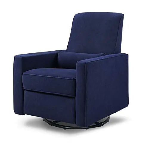DaVinci Piper Upholstered Recliner and Swivel Glider in Navy, Greenguard Gold Certified DaVinci Piper Upholstered Recliner and Swivel Glider in Navy, Greenguard Gold Certified