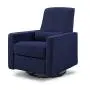 DaVinci Piper Upholstered Recliner and Swivel Glider in Navy, Greenguard Gold Certified DaVinci Piper Upholstered Recliner and Swivel Glider in Navy, Greenguard Gold Certified