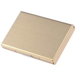 RFID Credit Card Holder for Women and Men, Stainless Steel Credit Card Wallet for Holding Debit Card and ID Card (Gold)