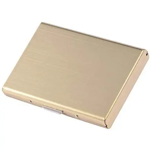 RFID Credit Card Holder for Women and Men, Stainless Steel Credit Card Wallet for Holding Debit Card and ID Card (Gold)