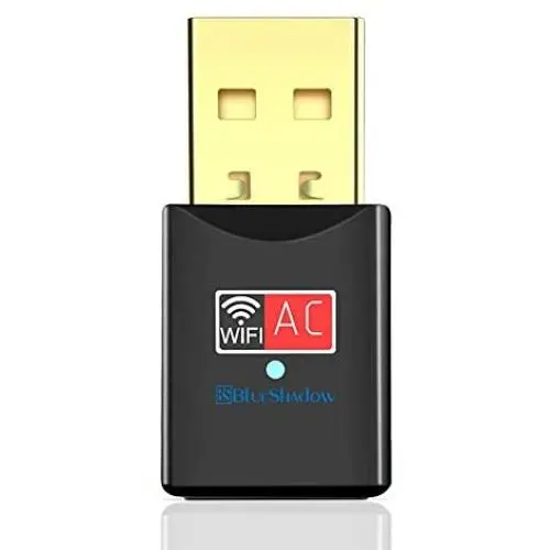 Blueshadow USB WiFi Adapter - Dual Band 2.4G/5G Mini Wi-fi ac Wireless Network Card Dongle with High Gain Antenna for Desktop Laptop PC Support Windows XP Vista/7/8/8.1/10 (USB WiFi 600Mbps) Blueshadow USB WiFi Adapter - Dual Band 2.4G/5G Mini Wi-fi ac Wireless Network Card Dongle with High Gain Antenna for Desktop Laptop PC Support Windows XP Vista/7/8/8.1/10 (USB WiFi 600Mbps)