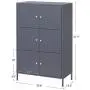 SONGMICS Metal Storage Cabinets with 6 Doors, Multipurpose Storage Locker, 3-Tier Office Cabinets, Max. Load Capacity 33 lb per Tier, Gray UOMC06GB SONGMICS Metal Storage Cabinets with 6 Doors, Multipurpose Storage Locker, 3-Tier Office Cabinets, Max. Load Capacity 33 lb per Tier, Gray UOMC06GB