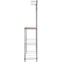 Amazon Basics Kitchen Storage Bakers Rack with Wood Table, Chrome/Wood - 63.4'' Height