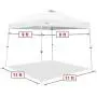 CROWN SHADES Pop up Canopy, Slant Leg Outside Canopy Top 9x9 ft, Base 11x11 ft, One Push Up Instant Shelter Canopy with Wheeled Bag, White