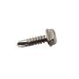 Stainless #10 X 3/4'' Tek Screw (100 pcs)) Hex Washer Head Self Drilling Sheet Metal Tek Screws with Drill Point, 410 Stainless Steel, Self Driller, 100 Pieces