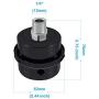 Air Compressor Silencer, Air compressor Filter Replacement Parts, Air Compressor Muffler Accessories with 1/2'',3/8'',1/4''(20mm,16mm,12mm) Thread (1/4'')