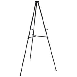 Lightweight Aluminum Telescoping Display Easel, 70 Inches, Black