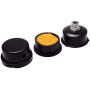 Feather butterfly Replace 1/2'' Thread Connector Air Compressor Muffler Filter Silencer 20mm Black Metal Intake Filter Silencer（2Pcs）