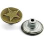 PZRT 50 Sets Dia 17mm Denim Jacket Metal Tack Buttons Jeans, Bib Overalls Retro Tack Buttons of 5 Kinds