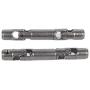 Tongina Metal Upgrade Centre Drive Shaft Dogbone for WPL D12 1:16 B14 B16 B24 1/16 C14 C24 C34 and for Henglong 1:16 Truck DIY RC Truck Parts Titanium - 2pcs Titanium