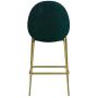 CosmoLiving by Cosmopolitan Astor Upholstered Counter Stool Green Velvet with Brass Metal Leg