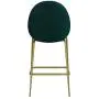 CosmoLiving by Cosmopolitan Astor Upholstered Counter Stool Green Velvet with Brass Metal Leg