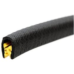 Edge Trim Black Large U Height 0.656'' U Height x 0.039''-0.178'' Grip Range Door Edge Protector (13 Feet)