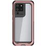 Ghostek Atomic Slim Galaxy S20 Clear Case with Super Tough Space Metal Bumper Design Military Grade Armor Heavy Duty Protection Wireless Charging Compatible 2020 Galaxy S20 5G (6.2 Inch) - (Pink)