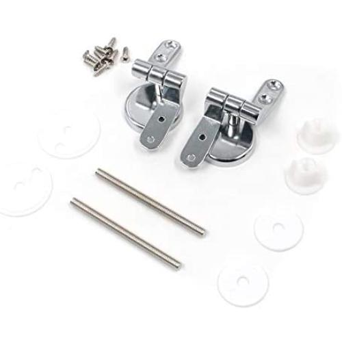 MTMTOOL Toilet Seat Hinge Replacement Parts with Fittings 1 Set Zinc Alloy Toilet Seat Hinge Mountings with Bolts and Nuts