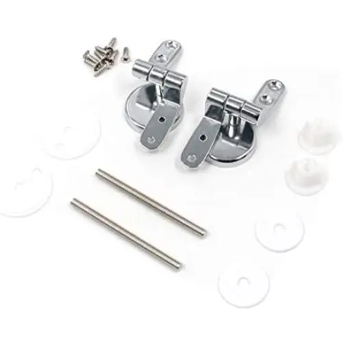 MTMTOOL Toilet Seat Hinge Replacement Parts with Fittings 1 Set Zinc Alloy Toilet Seat Hinge Mountings with Bolts and Nuts