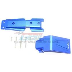 GPM for Traxxas E-Revo 2.0 VXL Brushless (86086-4) Upgrade Parts Aluminum Front Skid Plate - 2Pc Set Blue