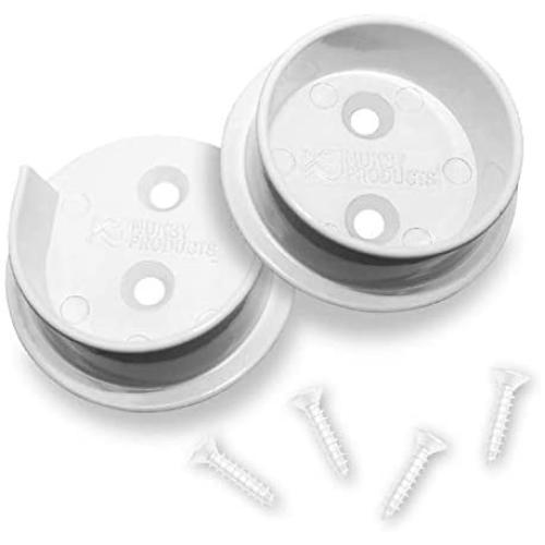 Nuk3y Heavy Duty Metal Steel Closet Pole Socket Set 1-1/2'' (White) Nuk3y Heavy Duty Metal Steel Closet Pole Socket Set 1-1/2'' (White)