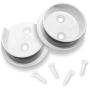Nuk3y Heavy Duty Metal Steel Closet Pole Socket Set 1-1/2'' (White) Nuk3y Heavy Duty Metal Steel Closet Pole Socket Set 1-1/2'' (White)