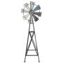 Ebros 41'' Tall Oversized Rustic Country Farm Agricultural Windmill Outpost Galvanized Metal Handcrafted Wind Catcher Spinner Western Home and Garden Vintage Farmhouse Country Accent Sculpture