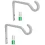 6 inch Decorative Iron Metal Wall Hook Indoor, Plant Hanger Bracket Lantern Wall Hanger for Hanging Outdoor Solar Lights, Bird Feeders, Mason Jars, Plant Hangers, Flower Basket 2 Pack (White) 6 inch Decorative Iron Metal Wall Hook Indoor, Plant Hanger Bracket Lantern Wall Hanger for Hanging Outdoor Solar Lights, Bird Feeders, Mason Jars, Plant Hangers, Flower Basket 2 Pack (White)