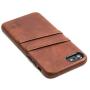 Dockem iPhone SE 2, iPhone 8/7 Wallet Case with Built-in Metal Plate for Magnetic Mounting & 2 Credit Card Holder Slots (M2, Brown, Exec Smooth Synthetic Leather)