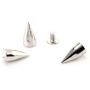 ULTNICE Metal Cone Spikes Screwback Studs DIY Leather Craft Punk Rivets 7x14mm (Silver) - 100 Pieces