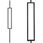 Contemporary Rectangle Stair Wrought Iron Balusters (10-Pack) Modern Hollow Metal Railing Spindles (Real Satin Black not Matte)