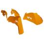 KML JK Front and Rear Inner Fender Kit 6PCS Sheet Metal Yellow with Logo Cut for 07-18 Wrangler JK