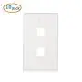 Cable Matters 10-Pack Low Profile 2-Port Keystone Jack Wall Plate in White Cable Matters 10-Pack Low Profile 2-Port Keystone Jack Wall Plate in White