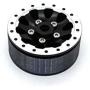 JVSISM Metal Wheel Rim Hub with Rubber Tire Tyre for WPL C24 C34 C44 MN D90 D91 MN99S RC Car Upgrade Parts Accessories,Black